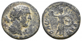 Pseudo-autonomous issue. Ae, 1st century AD.
Reference:
Condition: Very Fine

Weight: 3,8 gr
Diameter: 17,3 mm