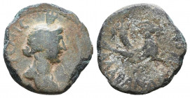 Pseudo-autonomous issue. Ae, 1st century AD.
Reference:
Condition: Very Fine

Weight: 2,9 gr
Diameter: 16,4 mm