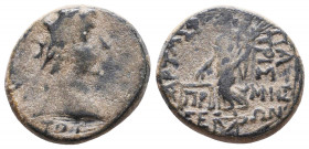 CARIA. Antioch ad Maeandrum. Gaius (27 BC-14 AD). Ae.
Reference:
Condition: Very Fine

Weight: 6,2 gr
Diameter: 18,5 mm