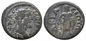 Lydia, Akrasos. Septimius Severus. A.D. 193-211. Æ 
Condition: Very Fine

Weight: 3,3 gr
Diameter: 19,2 mm