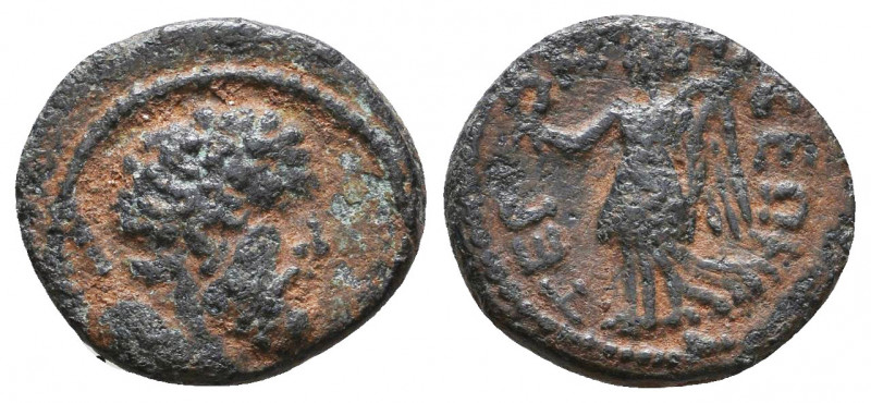 Pseudo-autonomous issue. Æ, 1st century AD.
Reference:
Condition: Very Fine
...