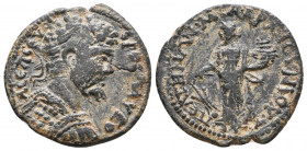 Phrygia. Peltai . Septimius Severus AD 193-211. Ae.
Reference:
Condition: Very Fine

Weight: 4,7 gr
Diameter: 22,8 mm