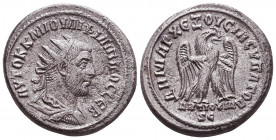 Seleucis and Pieria. Antioch. Philip I, 244-249. Tetradrachm 
Reference:
Condition: Very Fine

Weight: 13,3 gr
Diameter: 27,6 mm