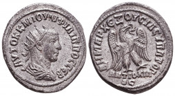 Seleucis and Pieria. Antioch. Philip I, 244-249. Tetradrachm 
Reference:
Condition: Very Fine

Weight: 11,3 gr
Diameter: 27,6 mm