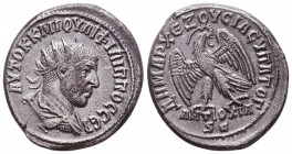 Seleucis and Pieria. Antioch. Philip I, 244-249. Tetradrachm 
Reference:
Condition: Very Fine

Weight: 11,8 gr
Diameter: 27,9 mm