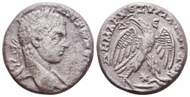 Elagabalus, 218-222, Antioch. Tetradrachm 
Reference:
Condition: Very Fine

Weight: 13,7 gr
Diameter: 23,9 mm