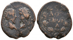 Syria, Commagene. Doliche. Marus Aurelius and Lucius Verus. A.D. 161-169. AE
Reference:
Condition: Very Fine

Weight: 11,3 gr
Diameter: 26,3 mm