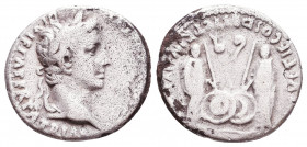 Augustus. Silver Denarius, 27 BC-AD 14. Lugdunum, BC 2 -AD 12. 
Obv: CAESAR AVGVSTVS DIVI F PATER PATRIAE, laureate head of Augustus right. 
Reverse...