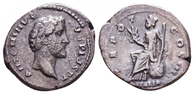 Antoninus Pius. As Caesar, A.D. 138. AR denarius 
Reference:
Condition: Very F...