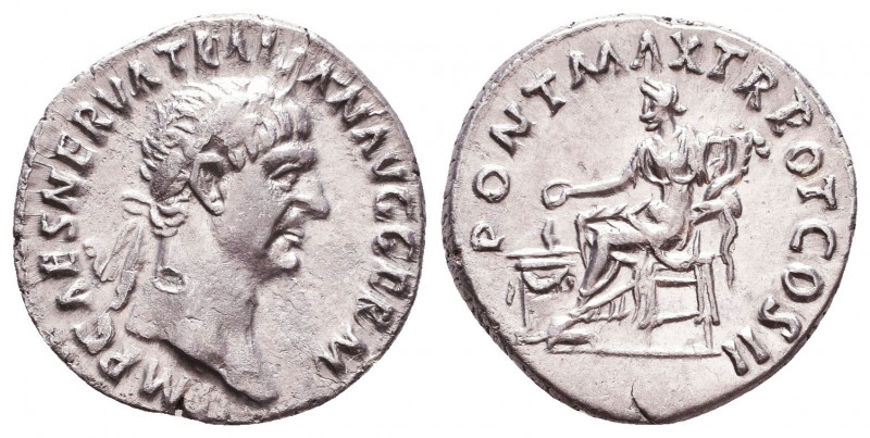 Trajan. A.D. 98-117. AR denarius
Reference:
Condition: Very Fine

Weight: 3,...