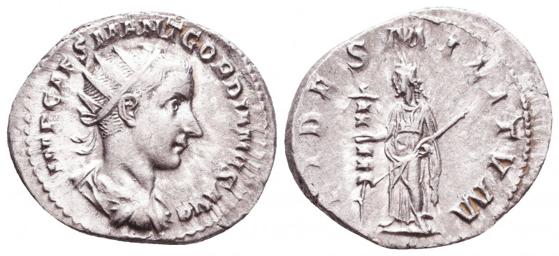 Gordian III. A.D. 238-244. AR antoninianus 
Reference:
Condition: Very Fine
...