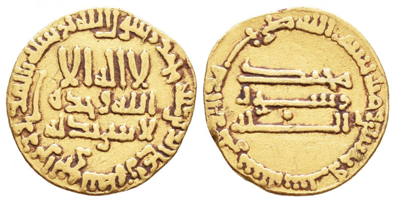 ABBASID GOLD DINAR
Condition: Very Fine

Weight: 3,9 gr
Diameter: 18,2 mm