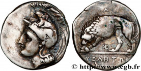 LUCANIA - VELIA
Type : Nomos, statère ou didrachme 
Date : c. 350/340 - 320/310 AC. 
Mint name / Town : Vélia, Lucanie 
Metal : silver 
Diameter : 20,...