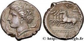 SICILY - SYRACUSE
Type : Tétradrachme 
Date : c.310-305 AC. 
Mint name / Town : Syracuse, Sicile 
Metal : silver 
Diameter : 25  mm
Orientation dies :...