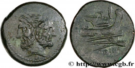 ROMAN REPUBLIC - ANONYMOUS
Type : Uncia 
Date : 211-208 AC. 
Mint name / Town : Luceria 
Metal : bronze 
Diameter : 33  mm
Orientation dies : 3  h.
We...
