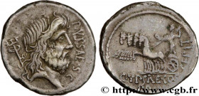 PLAUTIA
Type : Denier 
Date : 60 AC 
Mint name / Town : Rome 
Metal : silver 
Millesimal fineness : + 950  ‰
Diameter : 18  mm
Orientation dies : 3  h...
