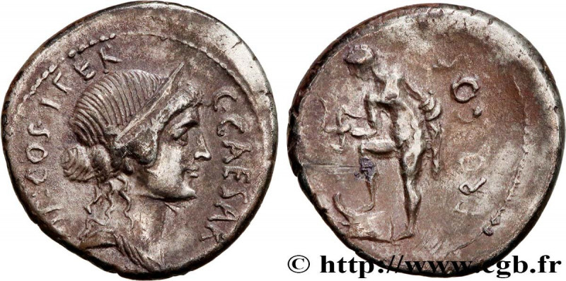 JULIUS CAESAR
Type : Denier 
Date : 47 AC. 
Mint name / Town : Sicile 
Metal : s...