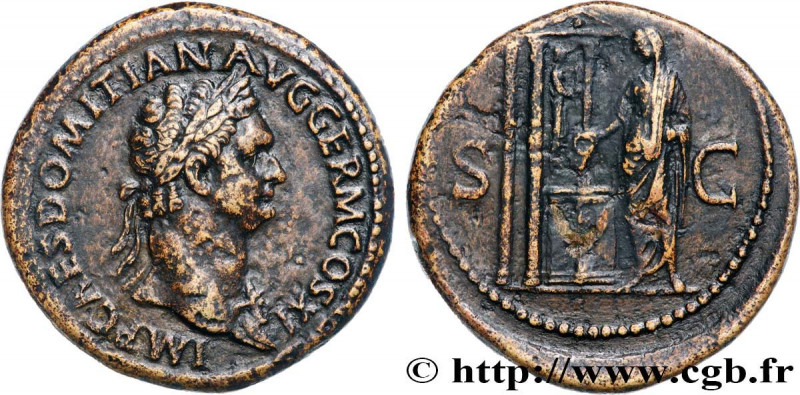 DOMITIANUS
Type : Sesterce 
Date : avril - octobre 
Date : 85 
Mint name / Town ...