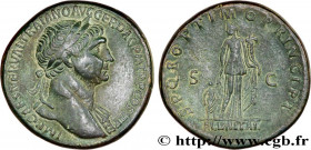 TRAJANUS
Type : Sesterce 
Date : quinzième anniversaire de règne 
Mint name / Town : Rome 
Metal : bronze 
Diameter : 32  mm
Orientation dies : 6  h.
...