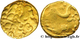 AMBIANI (Area of Amiens)
Type : Statère d'or biface au flan court 
Date : c. 80-50 AC. 
Mint name / Town : Amiens (80) 
Metal : gold 
Diameter : 17  m...