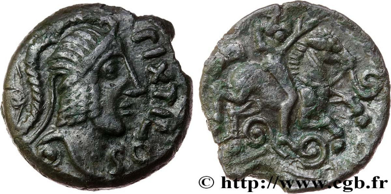 GALLIA - CARNUTES (Beauce area)
Type : Bronze PIXTILOS classe VII au cavalier 
D...