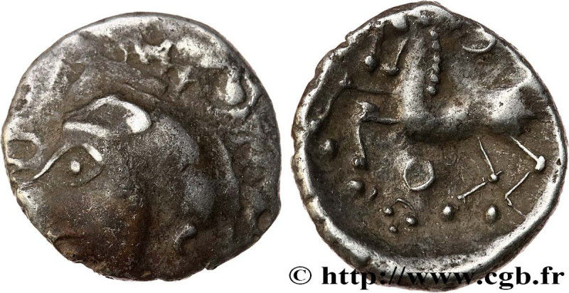 EDUENS, ÆDUI (BIBRACTE, Area of the Mont-Beuvray)
Type : Denier à la tête casqué...