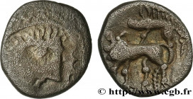 GALLIA BELGICA - SUESSIONES (Area of Soissons)
Type : Denier au lion, “type de Villeneuve-Saint-Germain” 
Date : c. 70 AC. 
Metal : silver 
Diameter :...