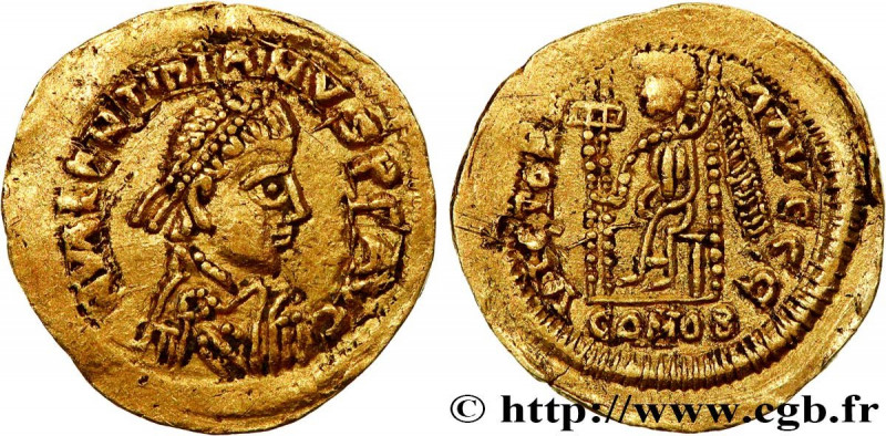 PSEUDO-IMPERIAL COINAGE IN THE NAME OF VALENTINIAN III - VISIGOTHS OR BURGUNDIAN...