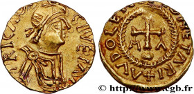 TROYES (TRECAS)
Type : Triens, monétaire AVDOLENVS 
Date : (VIIe siècle) 
Mint name / Town : Troyes 
Metal : gold 
Diameter : 12  mm
Orientation dies ...