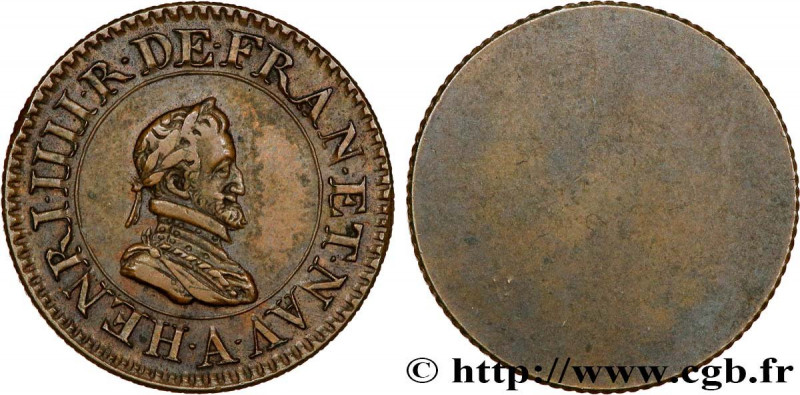 HENRY IV
Type : Piéfort du double tournois de poids quadruple 
Date : s.d. 
Mint...