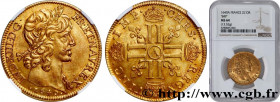 LOUIS XIII
Type : Double louis d'or à la mèche longue, à deux rubans 
Date : 1640 
Mint name / Town : Paris, Monnaie du Louvre 
Quantity minted : 4319...