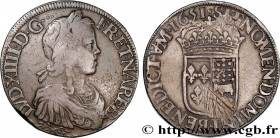 LOUIS XIV "THE SUN KING"
Type : Écu à la mèche longue du Béarn 
Date : 1651 
Mint name / Town : Pau 
Metal : silver 
Millesimal fineness : 917  ‰
Diam...
