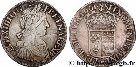 LOUIS XIV "THE SUN KING"
Type : Écu à la mèche longue de Béarn 
Date : 1661 
Mint name / Town : Morlaàs 
Metal : silver 
Millesimal fineness : 917  ‰
...