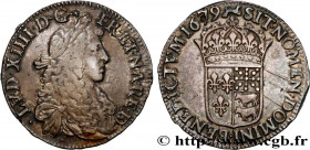 LOUIS XIV "THE SUN KING"
Type : Écu au buste juvénile du Béarn, 2e type 
Date : 1679 
Mint name / Town : Pau 
Metal : silver 
Millesimal fineness : 91...