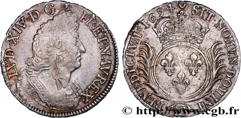 LOUIS XIV "THE SUN KING"
Type : Écu aux palmes 
Date : 1694 
Mint name / Town : ...