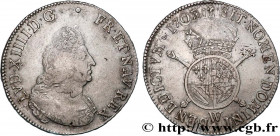 LOUIS XIV "THE SUN KING"
Type : Écu de Flandre aux insignes 
Date : 1702 
Mint name / Town : Lille 
Metal : silver 
Millesimal fineness : 857  ‰
Diame...