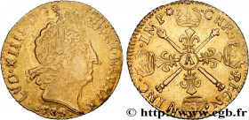 LOUIS XIV "THE SUN KING"
Type : Louis d'or aux insignes, fausse réformation 
Date : 1704 
Mint name / Town : Paris 
Quantity minted : 597502 
Metal : ...