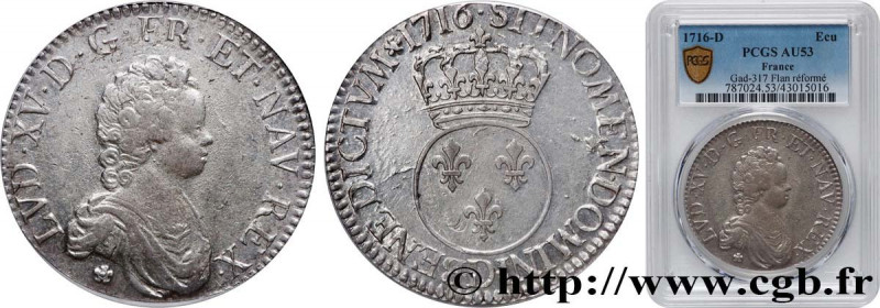 LOUIS XV THE BELOVED
Type : Écu dit "vertugadin" 
Date : 1716 
Mint name / Town ...