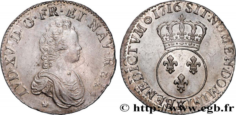 LOUIS XV THE BELOVED
Type : Écu vertugadin 
Date : 1716 
Mint name / Town : Bord...