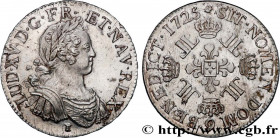 LOUIS XV THE BELOVED
Type : Écu dit "aux huit L" 
Date : 1725 
Mint name / Town : Rennes 
Quantity minted : 2430523 
Metal : silver 
Millesimal finene...