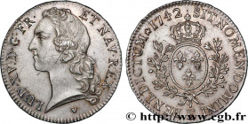 LOUIS XV THE BELOVED
Type : Écu dit "au bandeau" 
Date : 1742 
Mint name / Town : Tours 
Quantity minted : 38459 
Metal : silver 
Millesimal fineness ...