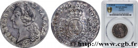 LOUIS XV THE BELOVED
Type : Cinquième d'écu dit "au bandeau" 
Date : 1749 
Mint name / Town : Lyon 
Metal : silver 
Millesimal fineness : 917  ‰
Diame...
