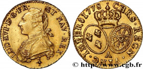 LOUIS XVI
Type : Louis dit "aux lunettes" ou "au buste habillé" 
Date : 1778 
Mint name / Town : Paris 
Quantity minted : 48286 
Metal : gold 
Millesi...