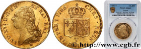 LOUIS XVI
Type : Double louis d’or dit "aux écus accolés" 
Date : 1786 
Mint name / Town : Nantes 
Quantity minted : 396032 
Metal : gold 
Millesimal ...