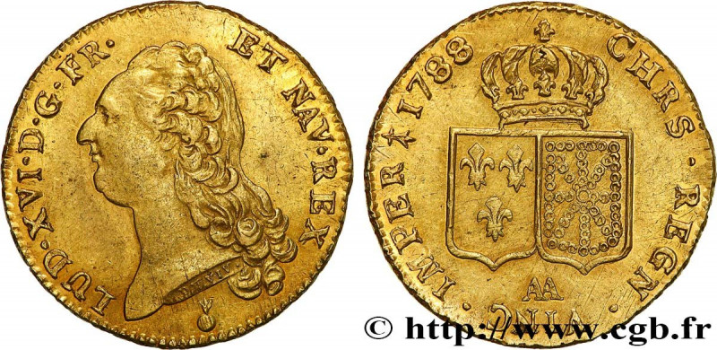 LOUIS XVI
Type : Double louis dit "aux écus accolés" 
Date : 1788 
Mint name / T...