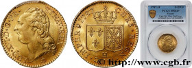 LOUIS XVI
Type : Louis d'or dit "aux écus accolés" 
Date : 1787 
Mint name / Town : La Rochelle 
Quantity minted : 64928 
Metal : gold 
Millesimal fin...