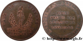 REVOLUTION COINAGE / CONFIANCE (MONNAIES DE…)
Type : Essai de Brézin au bonnet et caducée 
Date : 1792 
Metal : bronze 
Diameter : 34  mm
Orientation ...
