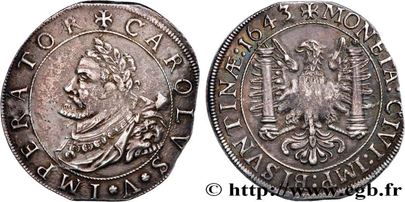 TOWN OF BESANCON - COINAGE STRUCK IN THE NAME OF CHARLES V
Type : Demi-daldre 
D...