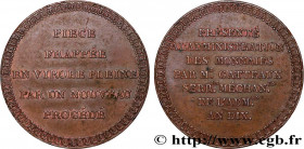 CONSULATE
Type : Module de 5 francs par Gatteaux 
Date : An 10 (1801-1802) 
Metal : bronze 
Diameter : 36  mm
Orientation dies : 12  h.
Weight : 22,63...