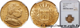 LOUIS XVIII
Type : 20 francs or Louis XVIII, buste habillé 
Date : 1814 
Mint name / Town : Paris 
Quantity minted : 2681623 
Metal : gold 
Millesimal...